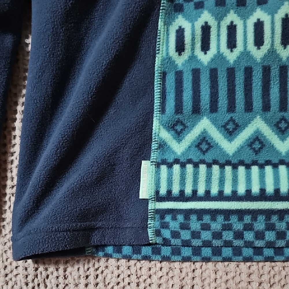 Kari Traa Nordic Print Full Zip Jacket Women’s Large Blue Teal Athletic Fleece - Picture 7 of 13